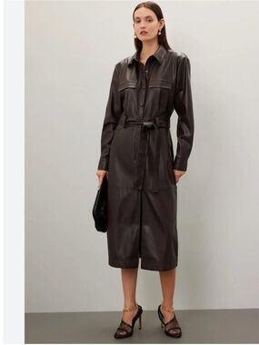 Osman Yousefzada Vegan leather dress size 12